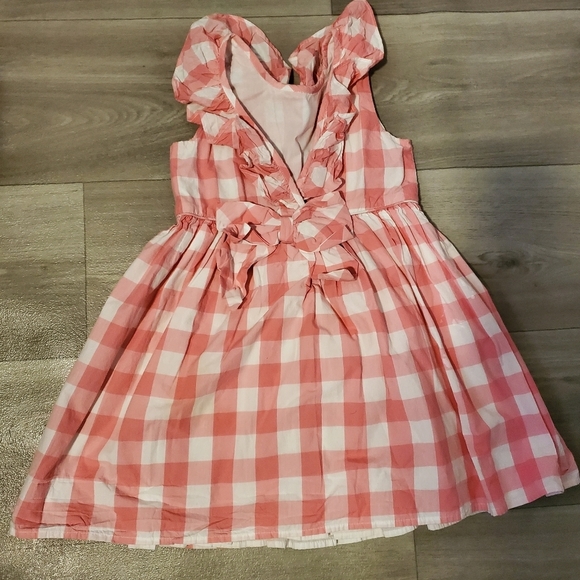 Tommy Bahama 100% Cotton Girls Dress Sz. 6 Plaid Pink - Picture 2 of 7